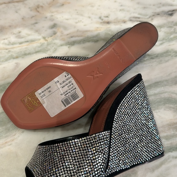 Brand new Amina Muaddi Lupita crystal wedge mules - Picture 7 of 7